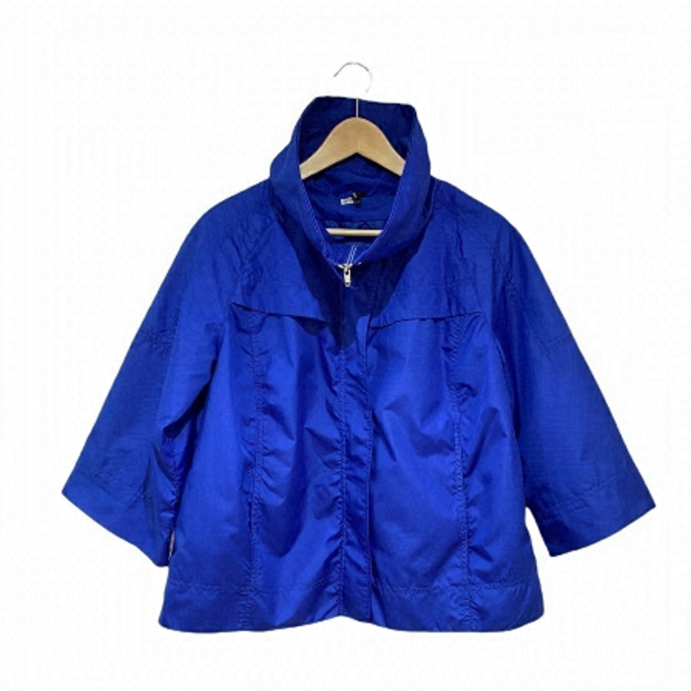 𝅺AMBITION Blue A-Line Windbreaker Jacket
